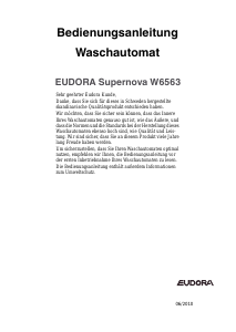 Bedienungsanleitung Eudora W 6563 Supernova Waschmaschine