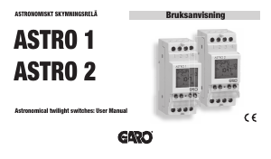 Bruksanvisning GARO Astro 1 Kopplingsur