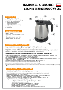 Manual Eldom CS5 Kettle