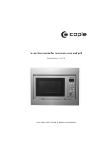 Manual Caple CM116 Microwave
