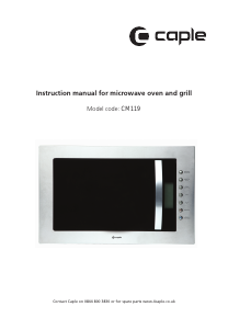 Manual Caple CM119 Microwave