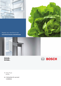 Manual Bosch KAD90VB20G Fridge-Freezer