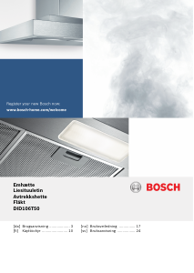 Brugsanvisning Bosch DID106T50 Emhætte