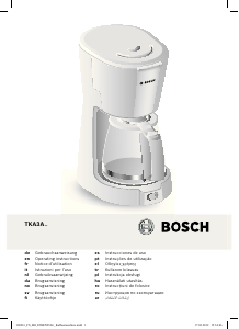 Manual Bosch TKA3A034 Coffee Machine