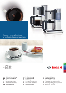 Brugsanvisning Bosch TKA8651 Kaffemaskine