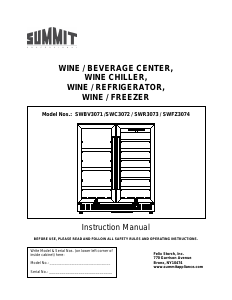 Manual Summit SWBV3071 Wine Cabinet