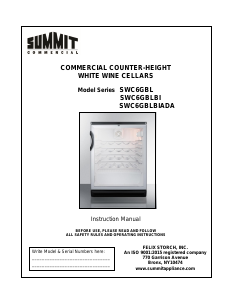 Bruksanvisning Summit SWC6GBLSHADA Vinkyl