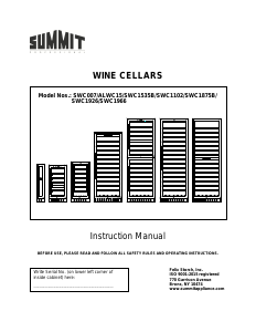 Manual Summit SWC007 Wine Cabinet