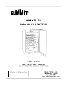 Handleiding Summit SWC525LBI7TB Wijnklimaatkast