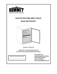 Manual Summit SWC532LBISTPNR Wine Cabinet