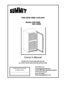 Manual Summit SWC902D Wine Cabinet