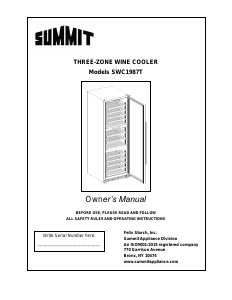 Manual Summit SWC1987T Wine Cabinet