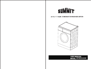 Handleiding Summit SPWD2200W Was-droog combinatie