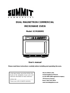 Handleiding Summit SCM1800M2 Magnetron