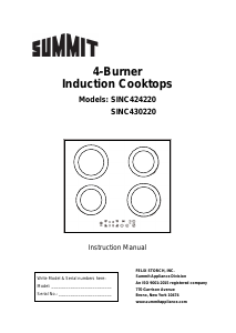 Manual Summit SINC430220 Hob