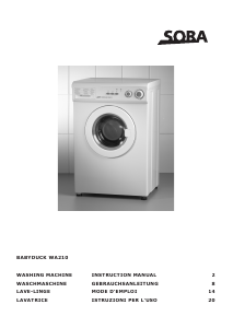 Manual SOBA BabyDuck WA210 Washing Machine