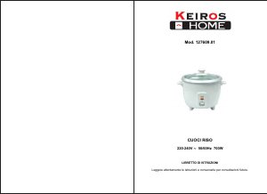 Manuale Keiros Home 127609.01 Fornello di riso
