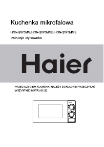 Manual Haier HGN-2070MGS Microwave