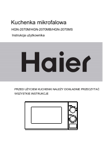 Instrukcja Haier HGN-2070MS Kuchenka mikrofalowa