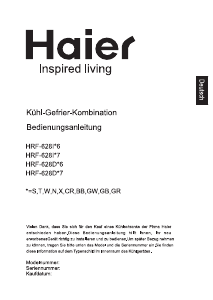 Bedienungsanleitung Haier HRF-628IS7 Kühl-gefrierkombination
