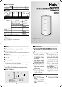 Manual Haier FCD-JTLD200 Boiler