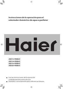 Manual de uso Haier JSD14-FEEC Calentador de agua
