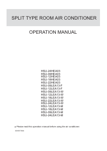 Manual de uso Haier HSU-24LEA13-M Aire acondicionado