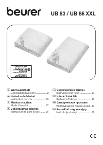 Manual Beurer UB 86 Teddy Double Electric Blanket