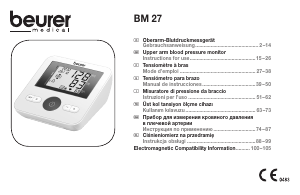 Manual de uso Beurer BM 27 Tensiómetro