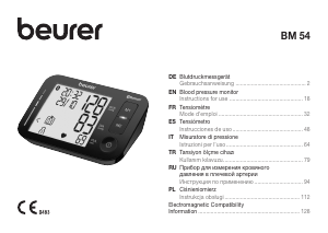 Manual de uso Beurer BM 54 Bluetooth® Tensiómetro