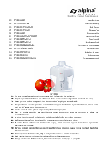 Manuál Alpina SF 3000 Juicy Fruity Odšťavňovač