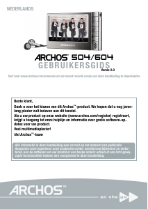 Handleiding ARCHOS 604 Mp3 speler