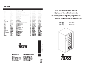 Manual de uso Teka RV 26 E Vinoteca