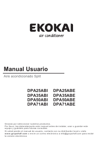 Manual de uso EKOKAI DPA25ABE Aire acondicionado