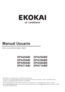 Manual de uso EKOKAI DPA25ABI Aire acondicionado