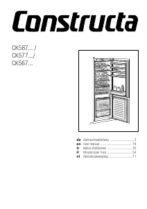 Mode d’emploi Constructa CK567VS30 Réfrigérateur combiné