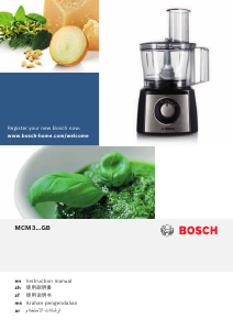 Manual Bosch MCM3501MGB Food Processor