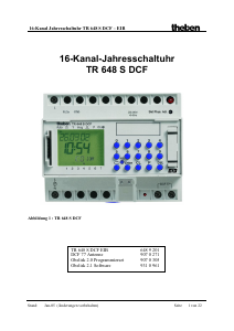 Bedienungsanleitung Theben TR 648 S DCF Zeitschaltuhr