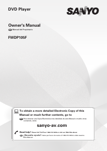 Manual Sanyo FWDP105F DVD Player