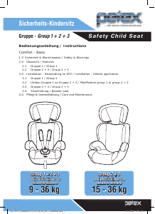 Manual Petex Comfort Car Seat