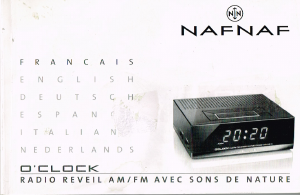 Mode d’emploi Nafnaf DNI043 O'Clock Radio-réveil