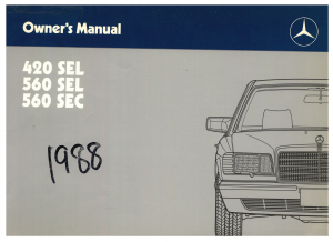 Handleiding Mercedes-Benz 420 SEL (1988)