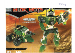 Handleiding Mega Bloks set 9343 Blok Bots Commander