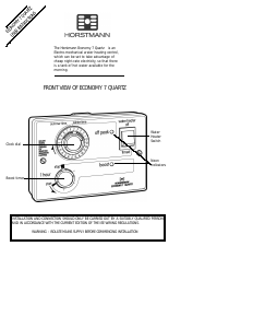 Manual Horstmann Economy 7 Thermostat