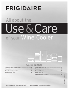 Manual Frigidaire FFWC4222QS Wine Cabinet