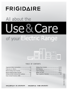 Manual Frigidaire FFEF3015PW Range