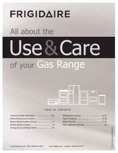 Manual Frigidaire FFGF3000MW Range