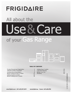 Manual Frigidaire FFGF3016TS Range