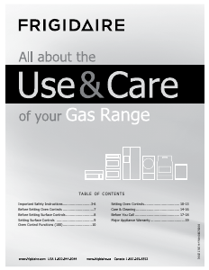 Manual Frigidaire FFGF3017LS Range