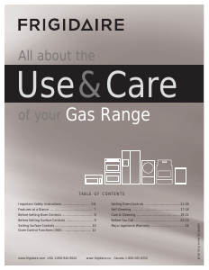 Manual Frigidaire FFGF3021ZW Range